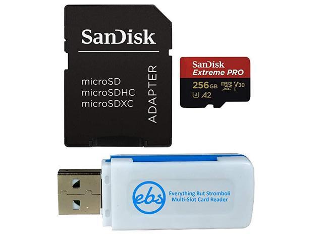 256GB Micro SDXC Extreme Pro Memory Card Works with DJI Osmo Action Camera SDSQXCZ256GGN6MA Class 10 UHS1 U3 4K Bundle with 1 Everything But