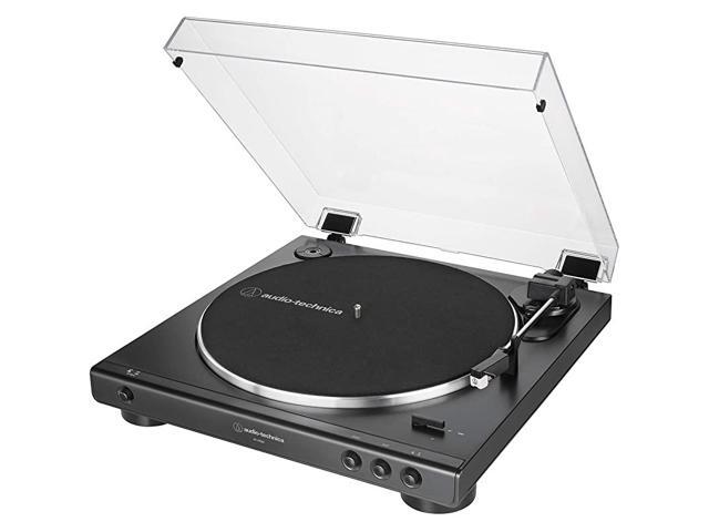 ATLP60XBK Fully Automatic BeltDrive Stereo Turntable Black HiFi 2 Speed Dust Cover AntiResonance DieCast Aluminum Platter