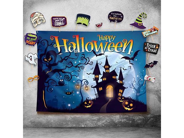 Halloween Photography Backdrop and Studio Props DIY Kit Great as Photo Booth Background Costume Dressup Party Supplies and Event Decorations