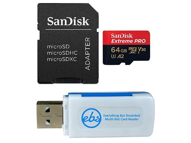 64GB Micro SDXC Extreme Pro Memory Card Works with DJI Osmo Action Camera SDSQXCY064GGN6MA Class 10 UHS1 U3 4K Bundle with 1 Everything But