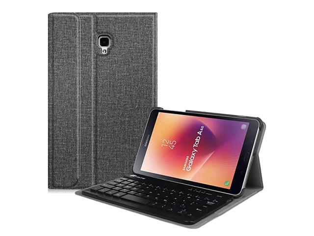 Keyboard Case for Samsung Galaxy Tab A 80 2017 Model T380T385 Smart Slim Shell Stand Cover with Detachable Wireless Bluetooth Keyboard Gray