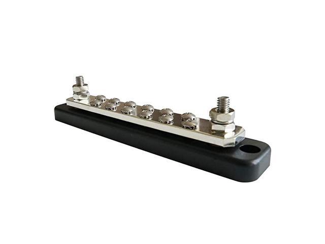 Terminal Heavy Duty Copper Grounding Bus Bar 2 Studs 250A Ground Distribution Block BusBar