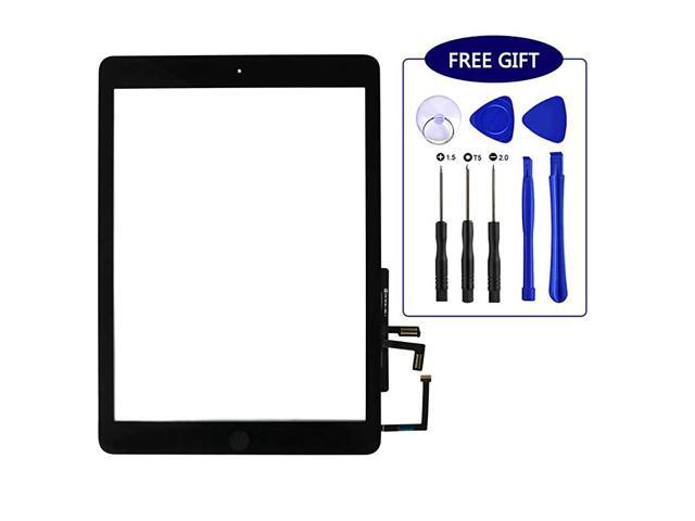Touch Screen Glass Digitizer Assembly Replacement Compatible for iPad 5 Air 1st Generation Modle A1474 A1475 A1476 with Home ButtonCamera