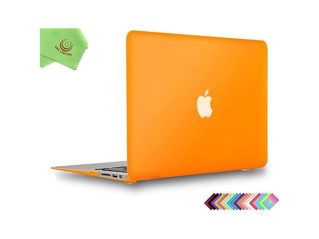 Smooth Matte Hard Shell Case Cover for 20102017 Release MacBook Air 13 inch Model A1466 A1369 + Microfibre Cleaning Cloth Orange