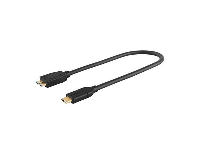 USB C to Micro B 30 Cable Gen2 10Gbps 1ft USB 31 External Hard Drive Cable Compatible with MacBook Pro Galaxy S5 Note 3 etc 03M Black