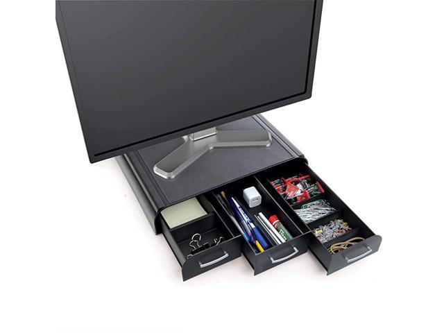PC Laptop IMAC Monitor Stand and Desk Organizer Black