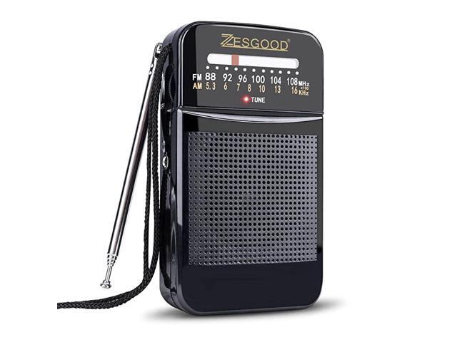 Portable Transistor Radio Battery Operated AM FM Radio Portable for Walking Hiking Camping Powered by 2AA Battery Easy Tuning Power Saving