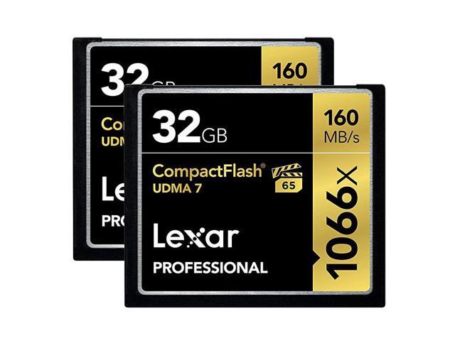 Professional 1066X 32GB 2Pack CompactFlash Cards LCF32GCRBNA10662