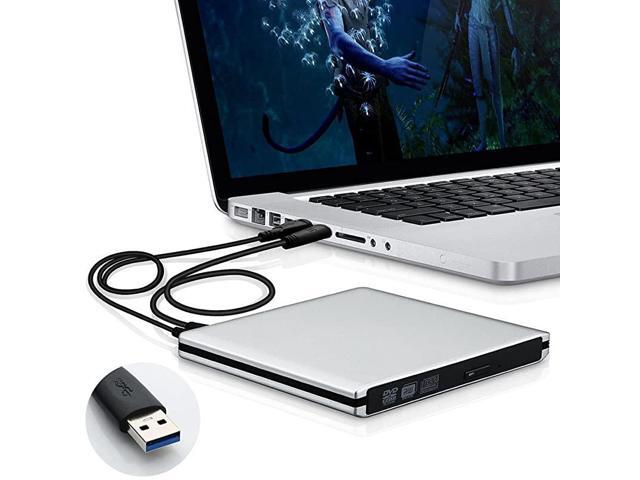Slim External USB 30 CDDVDRW Writer Burner Player for Macbook Pro Air Imac or Other PCLaptop