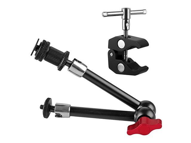 11inch Adjustable Articulating Friction Magic Arm Large Super Clamp Compatible with DSLR Camera Rig LED Lights Flash Light LCD Monitor