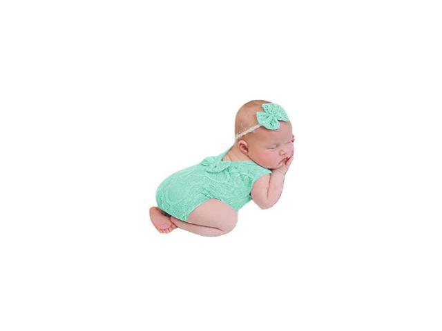 Infant Cute Newborn Vest Lace Romper Bodysuit Pictures Clothing Monthly Photo Shoot Outfits
