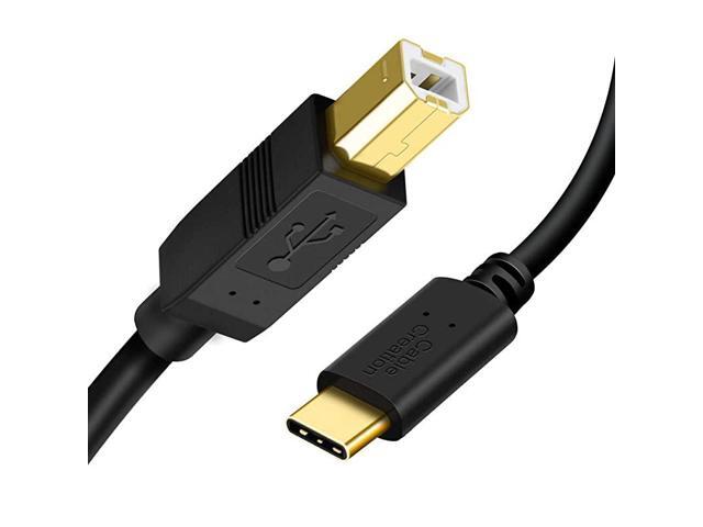 USB C to USB B Printer Cable 66 Feet USB C Printer Cable Compatible with MacBook Pro HP Canon Brother Samsung Printers etc 2M Black