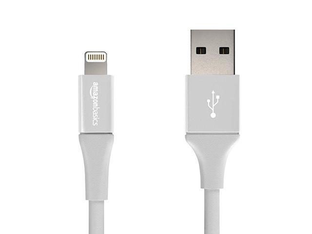 USB A Cable with Lightning Connector Premium Collection MFi Certified Apple iPhone Charger 4 Inch 12 Pack Silver