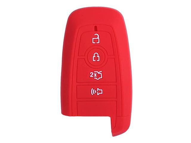 Sillicone key fob Skin key Cover Remote Case Protector Shell for 2017 2018 2019 2020 Fusion Smart Remote red
