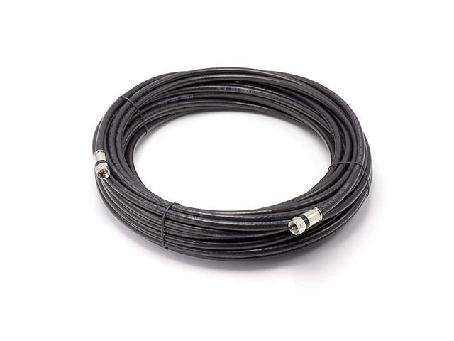 Feet Black RG6 Coaxial Cable Coax Cable with Connectors F81 RF Digital Coax AV Cable TV Antenna and Satellite CL2 Rated Foot