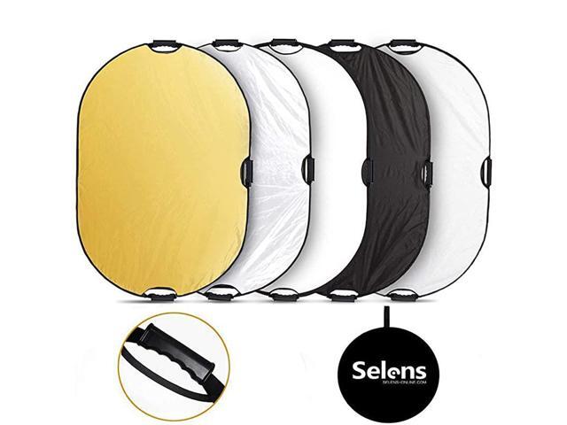 5in1 24x36 inch Oval Reflector with Handle for Photography Photo Studio Lighting Outdoor Lighting