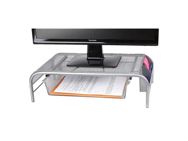 Metal Mesh Monitor Stand Silver