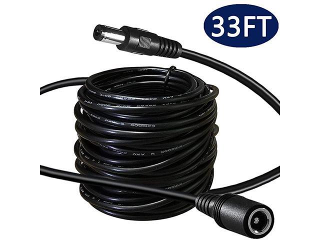 33FT DC Power Extension Cable 21mm x 55mm12v Power Supply Adapter for CCTV Security Camera Surveillance Wireless IP Camera Dvr Standalone LED
