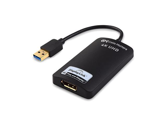 USB to DisplayPort Adapter USB 30 to DisplayPort Adapter USB 3 to DisplayPort Adapter USB to DP Adapter Supporting 4K Resolution for Windows