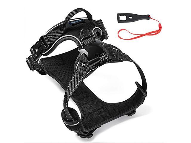 NoPull Dog Harness Pet Harness Adjustable Outdoor Pet Vest Oxford Material Reflective Vest for Dogs Easy Control for Small Medium Large Dogs