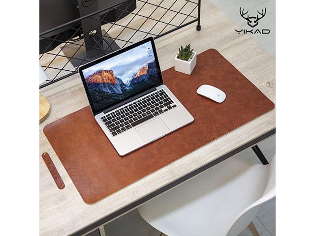 Extended Leather Gaming Mouse PadMat Large Office Writing Desk Computer Leather Mat MousepadWaterproofUltra Thin 12mm 315x157 Dark Brown
