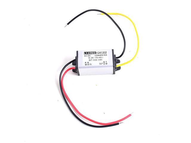 DC 24v to 12v Step Down Converter Reducer Regulator 2A 24W Power Supply Adapter for Auto Car Vehicle Boat Solar System etcAccept DC1540V Inputs
