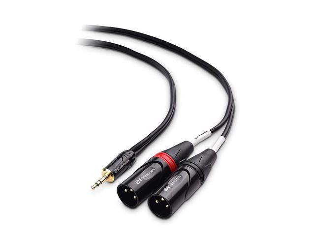 35mm 18 Inch TRS to 2 XLR Male to Male Aux to Dual XLR Breakout 10 Feet