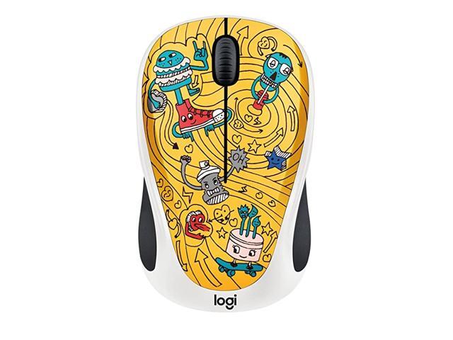 Doodle Collection M238 Mouse Optical Wireless 3 Buttons GoGo Gold