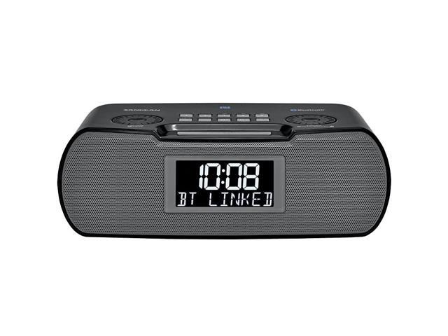 RCR20 FMRDS RBDS AM Bluetooth Auxin USB Phone Charging Digital Tuning Clock Radio with Battery Backup Black 138x 131x 49