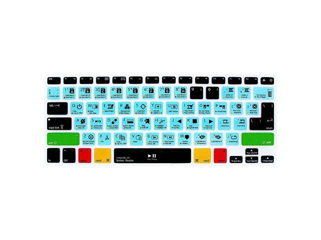 Davinci Resolve Shortcuts Hotkey Silicone Keyboard Cover Skin for MacBook Air 13for MacBook Pro131517 with or wOut Retina Display2015 or Older