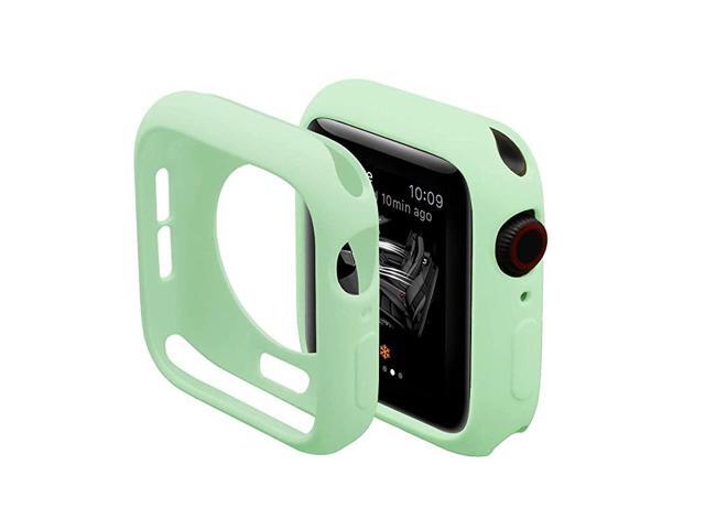 Ultra Thin Soft TPU Shockproof Built in Bumper Protector for iWatch Case Series SE 654 Green 40mm
