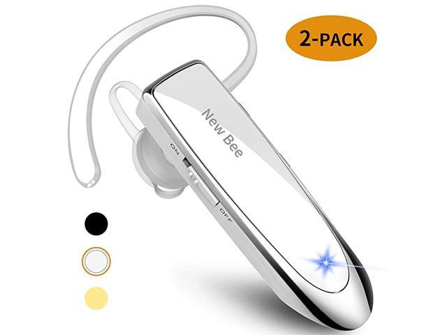 2 Pack Bluetooth Earpiece V50 Wireless Handsfree Headset 24 Hrs Driving Headset 60 Days Standby Time with Noise Cancelling Mic Headsetcase for