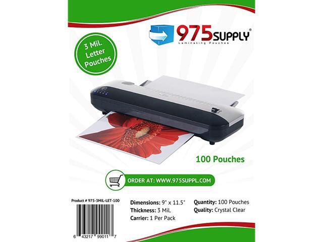 3 Mil Clear Letter Size Thermal Laminating Pouches 9 X 115 inches 100 Sheets
