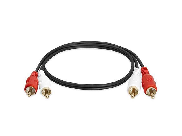 2 RCA Male to 2 RCA Male Stereo Audio Cable Double RCA Stereo CableCord Gold Plated for Home Theater HDTV AV Receivers Amplifiers Gaming Consoles