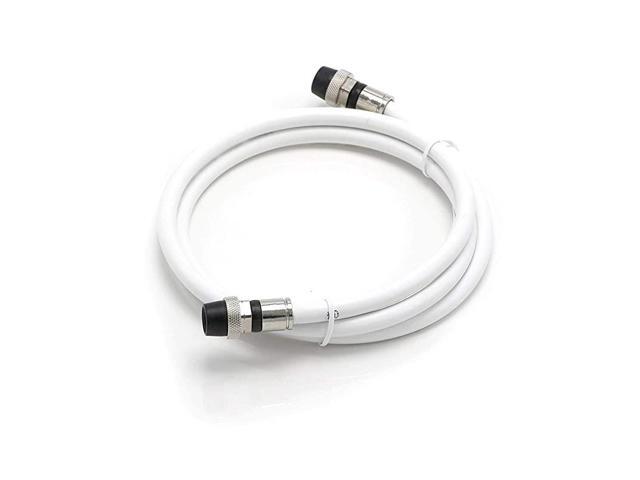 Feet White RG6 Coaxial Cable with Rubber booted Weather Proof Outdoor Rated Connectors F81 RF Digital Coax for CATV Antenna Internet Satellite