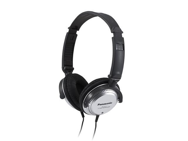 Stereo Headphones with XBS Port Integrated Volume Controller and Lightweight Foldable Design RPHT227K Over the Ear Headphones Black Silver
