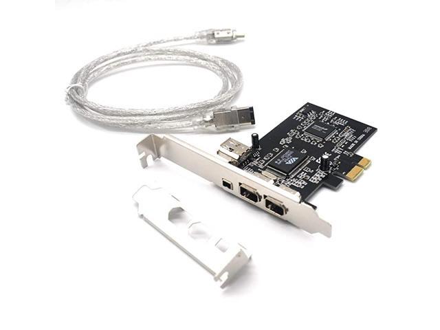 PCIe 3 Ports 1394A Firewire Expansion Card PCI Express 1X to External IEEE 1394 Adapter Controller 2 x 6 Pin + 1 x 4 Pin for Desktop PC and DV
