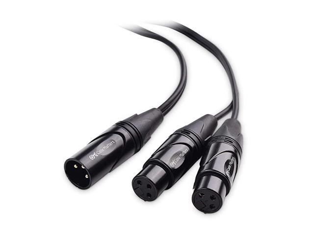 XLR Splitter Male to 2 Female XLR Y 18 Inches