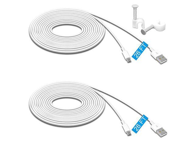 Pack 6FT Power Extension Cable Compatible for Wyze Cam PanWyzeCamKasa CamYI Dome Home CameraFurbo DogNest CamOculus GoNetvue Durable Charging and