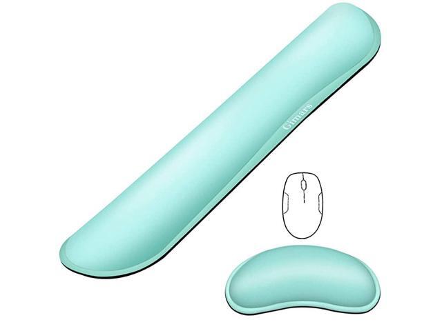 Superfine Fiber Widen Memory Foam Set Nonslip Mouse Pad Wrist Support Keyboard Wrist Rest Support for Office Computer Laptop Mac Comfortable