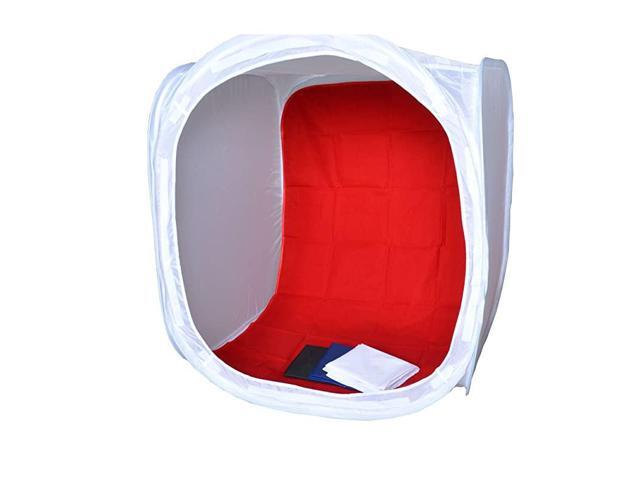 24 Portable Photo Studio Shooting Tent Light Cube Diffusion Soft Box Tent with 4 Colors Backdrops Red Dark Blue Black White for Table Top Indoor