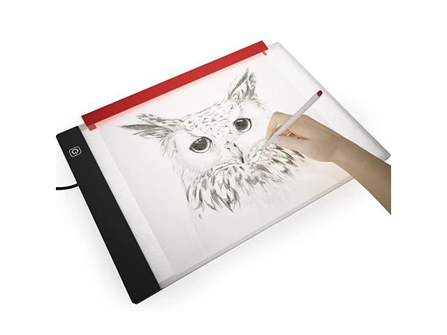 Best Light Box for Tracing Ultra Thin Portable LED Light Pad with Advanced Filter to Prevent Eye Fatigue Plus Tracing Paper and Clamp A4 9x13 Inch