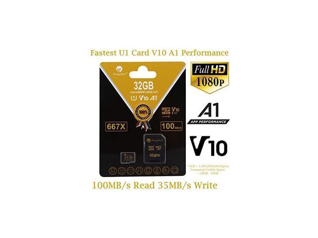 TF Card 32GB Micro SD Plus Adapter 32 GB MicroSD Memory Card 100MBs 667X V10 A1 Class 10 U1 UHSI MicroSDHC Card for Cell Phone Tablet Camera Fire
