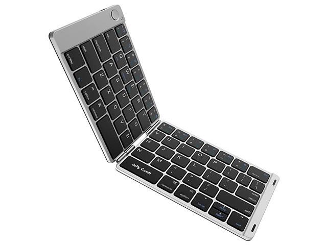 Folding Keyboard Ultra Slim Foldable BT Keyboard B047 Rechargeable Pocket Sized Keyboard for All iOS Android Windows Laptop Tablet Smartphone and
