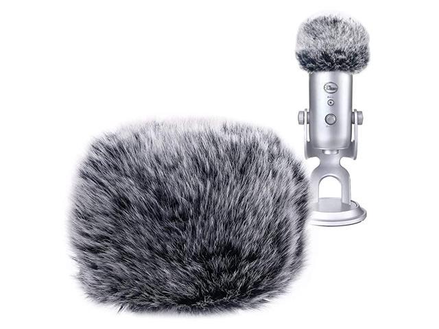 Microphone Furry Windscreen Muff Mic Wind Cover Fur Pop Filter as Foam Cover for Blue Yeti Blue Yeti Pro USB Condenser Mic