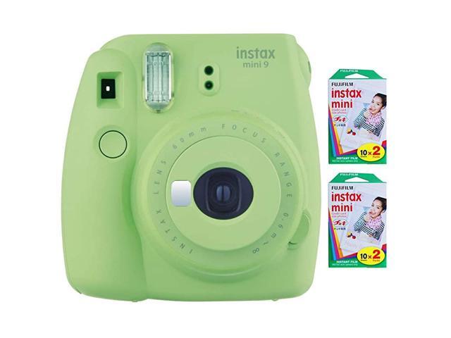 Instax Mini 9 Instant Camera Lime Green with 2 x Instant Twin Film Pack 40 Exposures