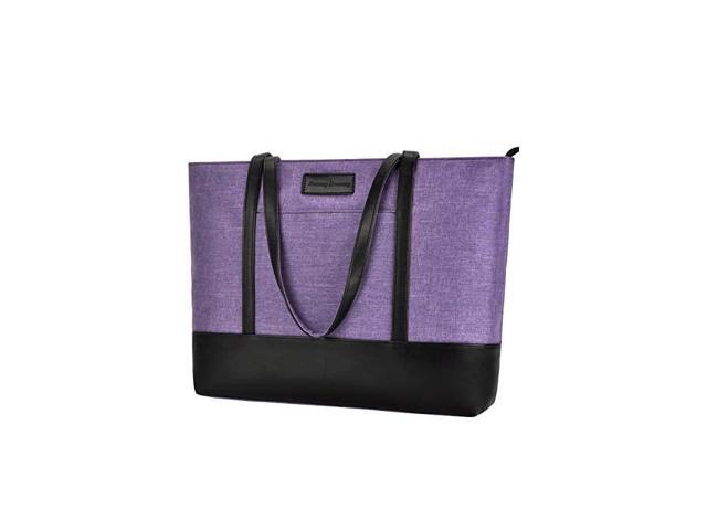 Tote BagFits 156 Inch Womens Lightweight Water Resistant Nylon Tote Bag Shoulder Bag Messenger BagPurple