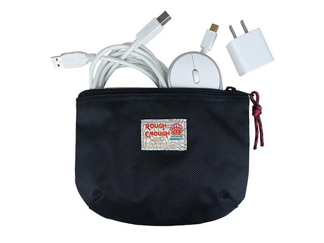 Enough Small Travel Power Bank USB Charger Cable Case Organizer Bag Pouch with Zipper for Mac Electronics Tech Accessories Magic Mouse Toiletry