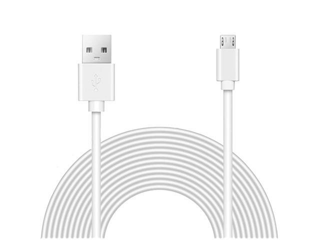 Power Extension Cable Compatible with Wyze Cam v3 Indoor Outdoor Blink Echo Many More White