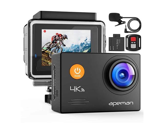 A79 4K Action Camera 20MP WiFi External Microphone Remote Control Underwater 40M Waterproof Sports Cam for YutubeVlog Videos PC Webcam